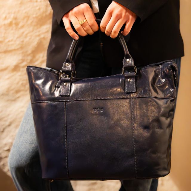 Håndveske i skinn 12,9"